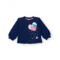 Sudadera de niña en azul marino con corazón brillante y diseño trasero asimétrico-Tuc Tuc Sudadera de niña en azul marino con corazón brillante y diseño trasero asimétrico-Tuc Tuc