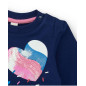 Sudadera de niña en azul marino con corazón brillante y diseño trasero asimétrico-Tuc Tuc Sudadera de niña en azul marino con corazón brillante y diseño trasero asimétrico-Tuc Tuc
