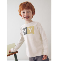 Camiseta letras básica niño-Mayoral