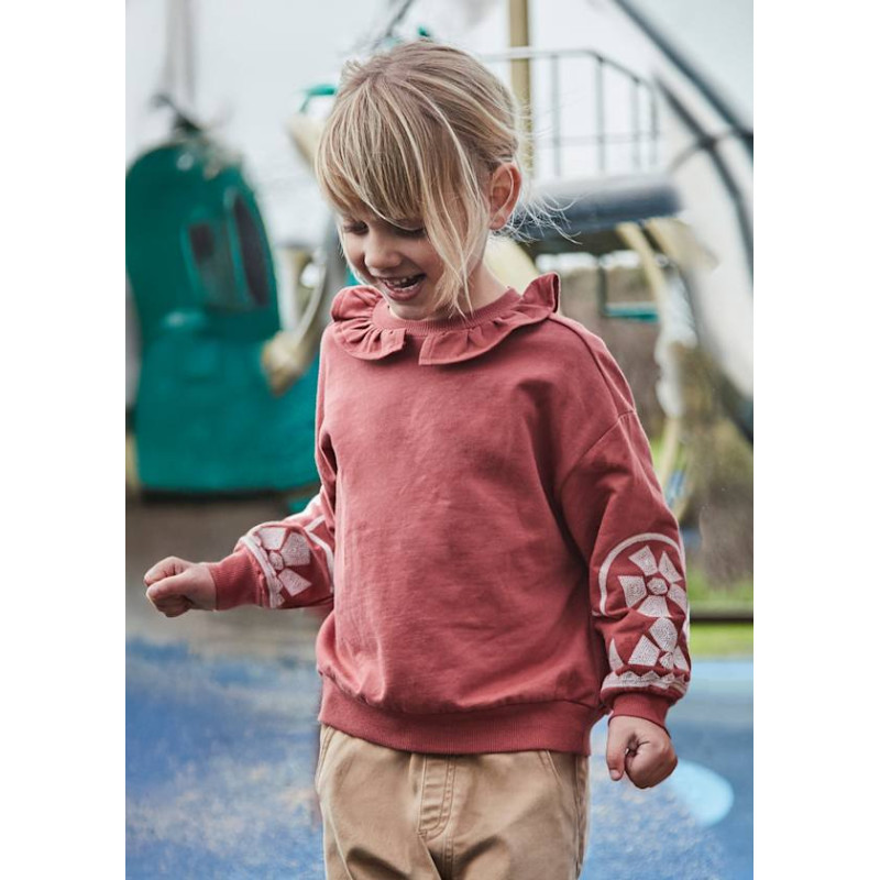 Sudadera cuello volante niña-Mayoral Sudadera cuello volante niña-Mayoral