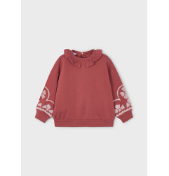 Sudadera cuello volante niña-Mayoral