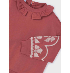 Sudadera cuello volante niña-Mayoral