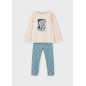 Conjunto legging estampado y camiseta niña salvia-Mayoral Conjunto legging estampado y camiseta niña salvia-Mayoral