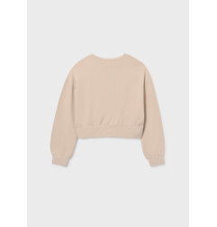 Sudadera flor chica arena-Mayoral