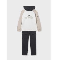 Chándal contraste unisex cahi negro-Mayoral