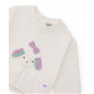 Conjunto de sudadera blanca y pantalón verde agua para niña-Tuc Tuc
