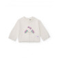 Conjunto de sudadera blanca y pantalón verde agua para niña-Tuc Tuc