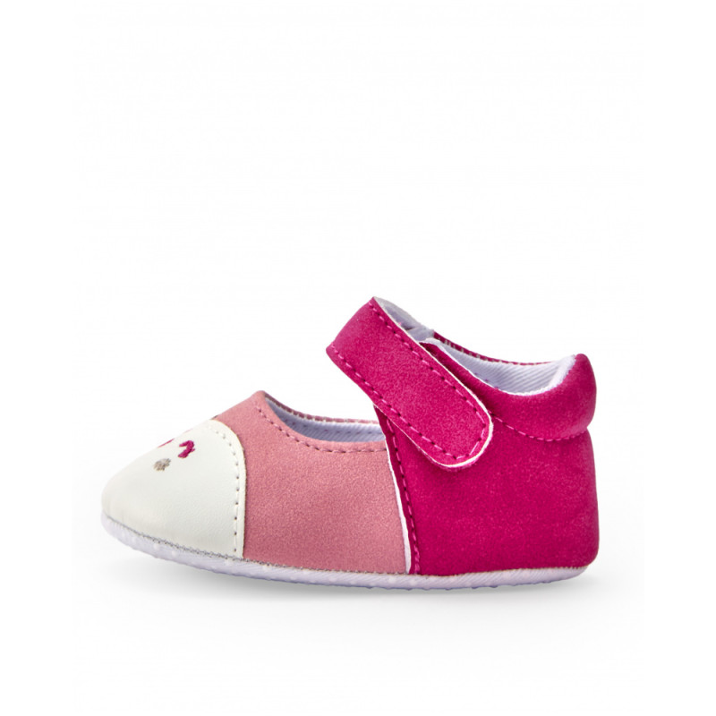 Zapatito de bebé para niña en tonos rosa con cierre de velcro-Tuc Tuc Zapatito de bebé para niña en tonos rosa con cierre de velcro-Tuc Tuc