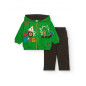 Conjunto para niño con sudadera verde y pantalón marrón con estampado de herramientas-Tuc Tuc