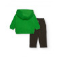 Conjunto para niño con sudadera verde y pantalón marrón con estampado de herramientas-Tuc Tuc