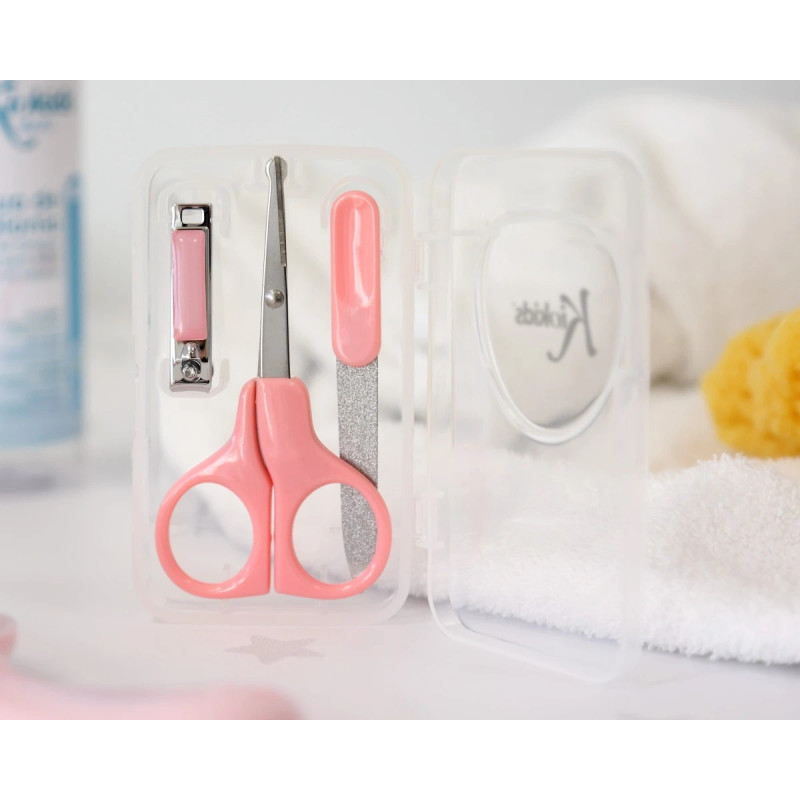 Estuche de manicura para bebé en rosa-Kiokids