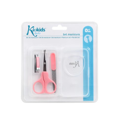 Estuche de manicura para bebé en rosa-Kiokids