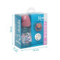 Set biberón, chupete y pinza rosa-Kiokids
