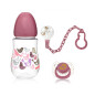 Set biberón, chupete y pinza rosa-Kiokids