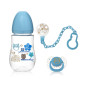 Set biberón, chupete y pinza azul-Kiokids