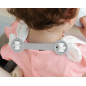 Sujeta baberos gris 2 unidades-Kiokids