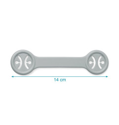 Sujeta baberos gris 2 unidades-Kiokids