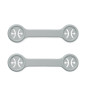 Sujeta baberos gris 2 unidades-Kiokids