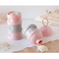 Dosificador torre de leche en polvo rosa y gris-Kiokids