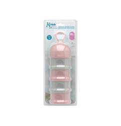 Dosificador torre de leche en polvo rosa y gris-Kiokids
