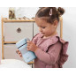 Termo papillero de acero inoxidable 500ml con cuchara azul-Kiokids