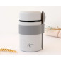 Termo papillero de acero inoxidable 500ml con cuchara gris-Kiokids
