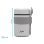 Termo papillero de acero inoxidable 500ml con cuchara gris-Kiokids