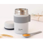 Termo papillero de acero inoxidable 500ml con cuchara gris-Kiokids