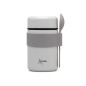 Termo papillero de acero inoxidable 500ml con cuchara gris-Kiokids