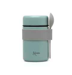 Termo papillero de acero inoxidable 500ml con cuchara sage-Kiokids
