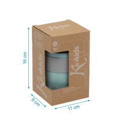 Termo papillero de acero inoxidable 500ml con cuchara sage-Kiokids