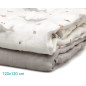 Set 2 muselinas ballenas gris 120x120cm-Kiokids