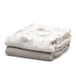 Set 2 muselinas ballenas gris 120x120cm-Kiokids