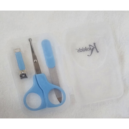 Estuche de manicura para bebé en azul-Kiokids