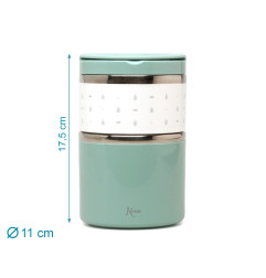 Termo 930 ml acero inoxidable salvia-Kiokids