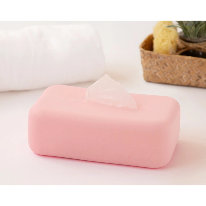 Porta toallitas de silicona rosa-Kiokids