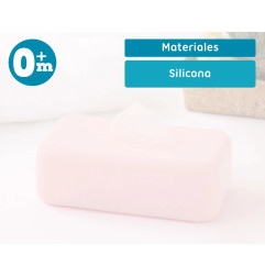 Porta toallitas de silicona rosa-Kiokids