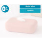 Porta toallitas de silicona rosa-Kiokids