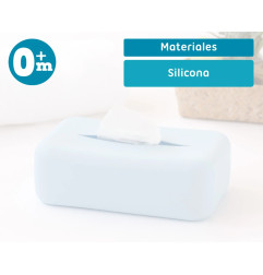 Porta toallitas de silicona azul-Kiokids