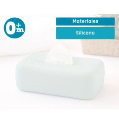 Porta toallitas de silicona salvia-Kiokids