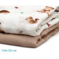 Set 2 muselinas osos marrón 120x120cm-Kiokids