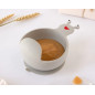 Cuenco de silicona caracol gris-Kiokids