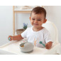 Cuenco de silicona caracol gris-Kiokids