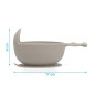 Cuenco de silicona caracol gris-Kiokids