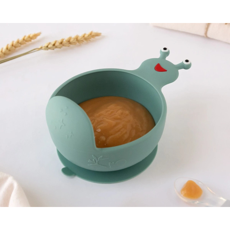Cuenco de silicona caracol sage-Kiokids
