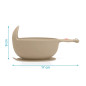 Cuenco de silicona caracol beige-Kiokids