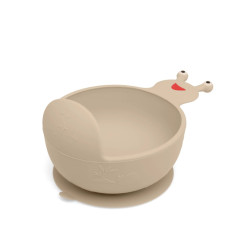 Cuenco de silicona caracol beige-Kiokids