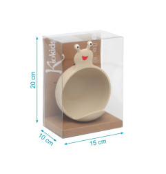 Cuenco de silicona caracol beige-Kiokids