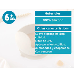 Cuenco de silicona caracol beige-Kiokids