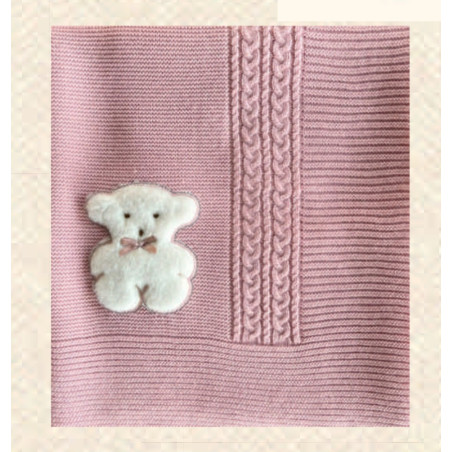 Manta Punto Oso Rosa Empolvado-Valentina